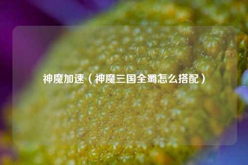 神魔加速（神魔三国全蜀怎么搭配）