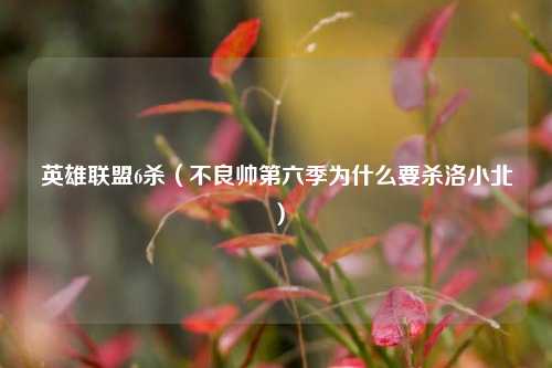 英雄联盟6杀（不良帅第六季为什么要杀洛小北）