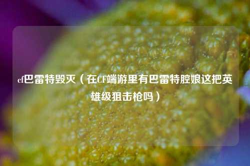 cf巴雷特毁灭（在CF端游里有巴雷特腔娘这把英雄级狙击枪吗）