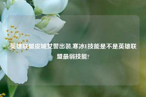 英雄联盟皮城女警出装,寒冰E技能是不是英雄联盟最弱技能?