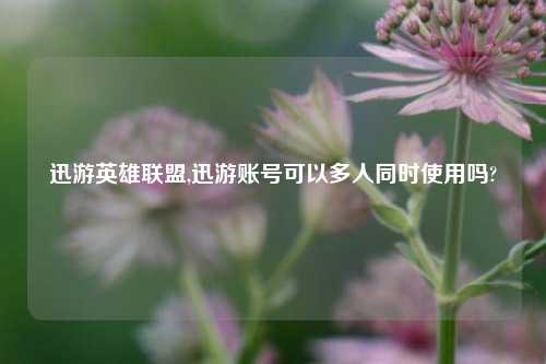 迅游英雄联盟,迅游账号可以多人同时使用吗?