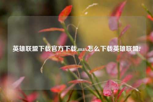 英雄联盟下载官方下载,max怎么下载英雄联盟?