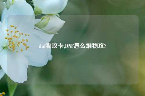 dnf物攻卡,DNF怎么堆物攻?