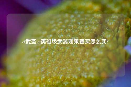 cf武圣,cf英雄级武器如果要买怎么买?