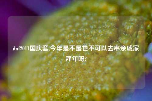 dnf2011国庆套,今年是不是也不可以去串亲戚家拜年呀?