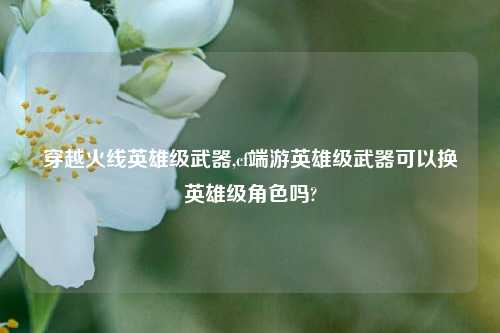 穿越火线英雄级武器,cf端游英雄级武器可以换英雄级角色吗?