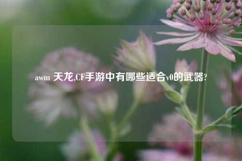 awm 天龙,CF手游中有哪些适合v0的武器?