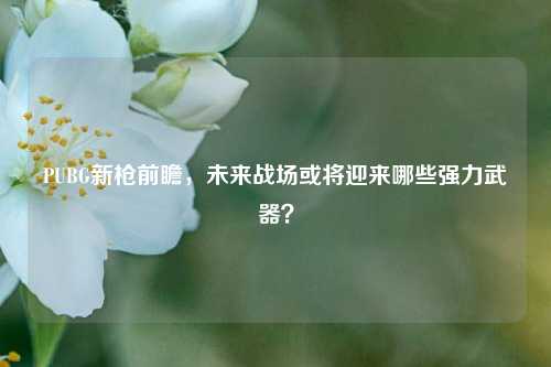 PUBG新枪前瞻，未来战场或将迎来哪些强力武器？