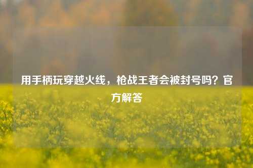 用手柄玩穿越火线，枪战王者会被封号吗？官方解答