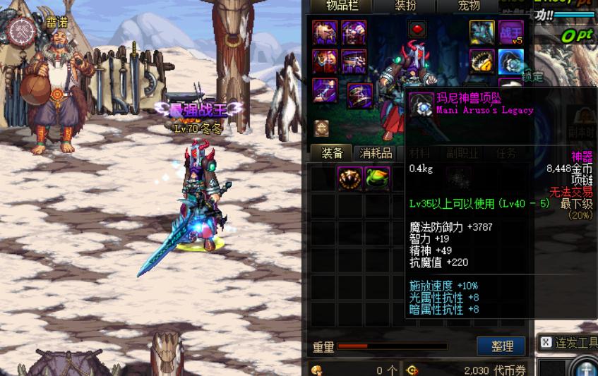 玛尼神兽项坠（DNF60级元素穿的布甲释放套什么加释放加）